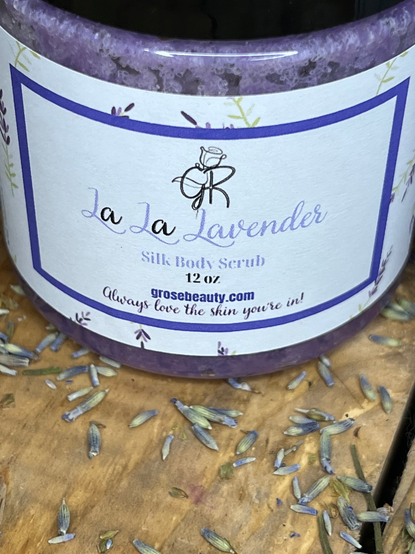 La La Lavender Silk Body Scrub