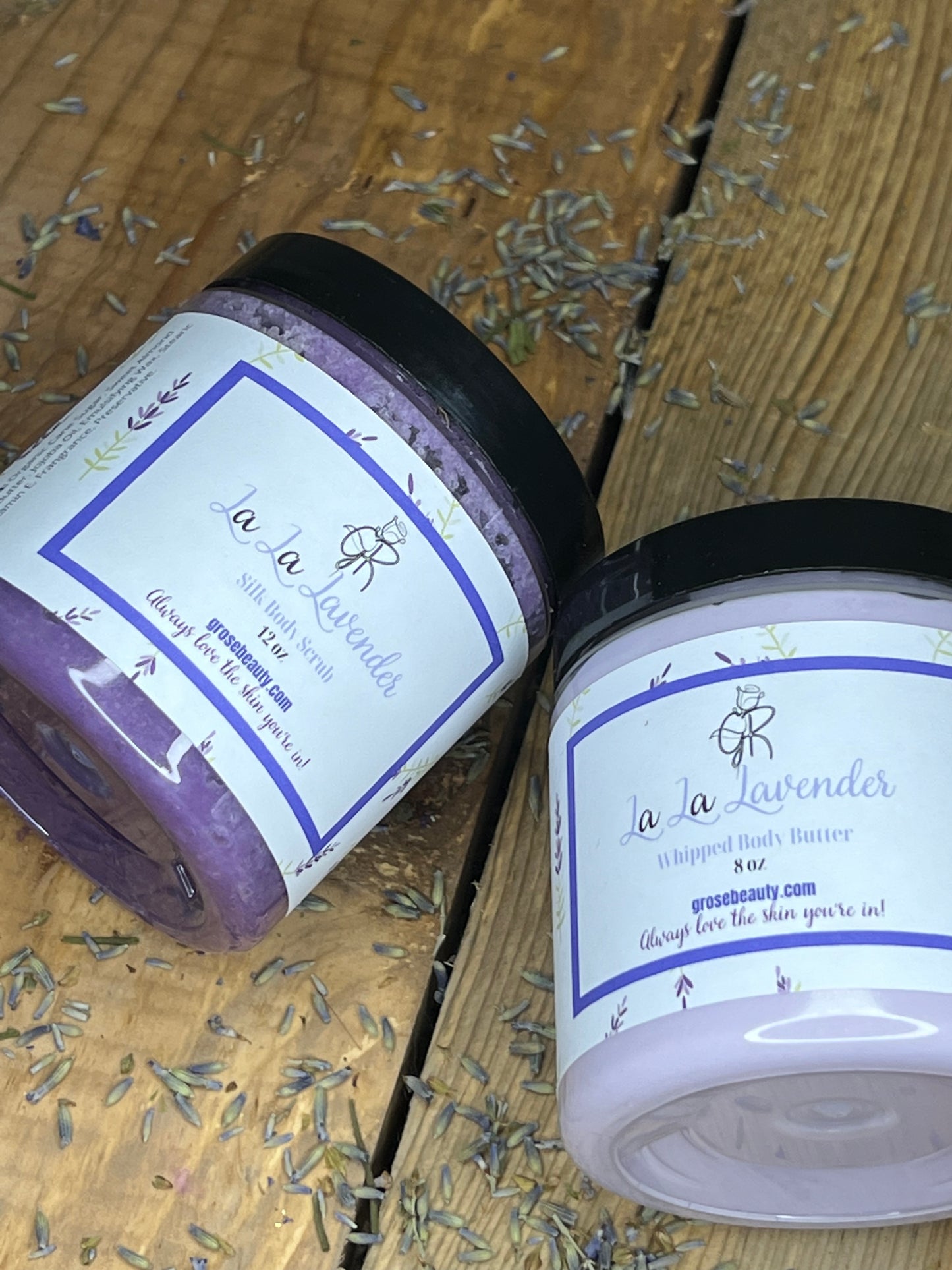 La La Lavender Silk Body Scrub